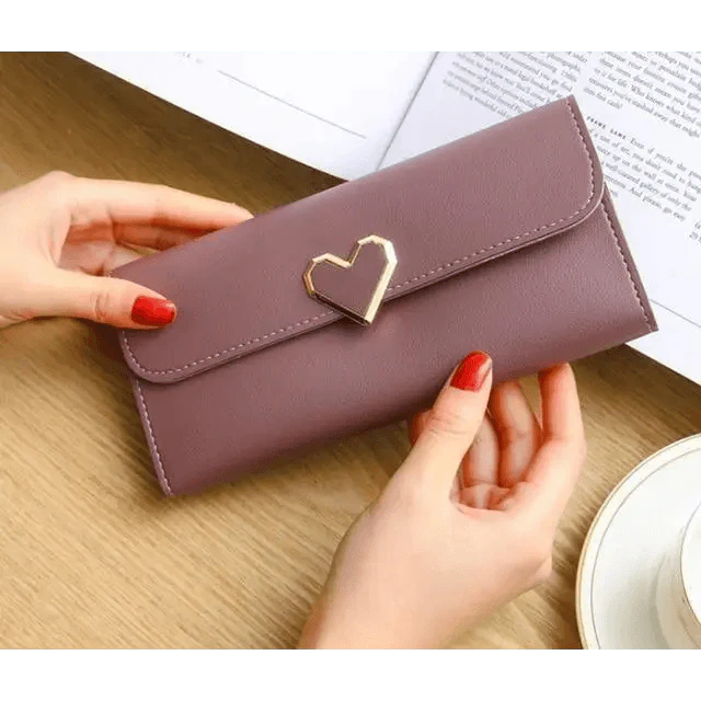 Portefeuille en Cœur de Luxe pour Femmes - Élégant et Pratique