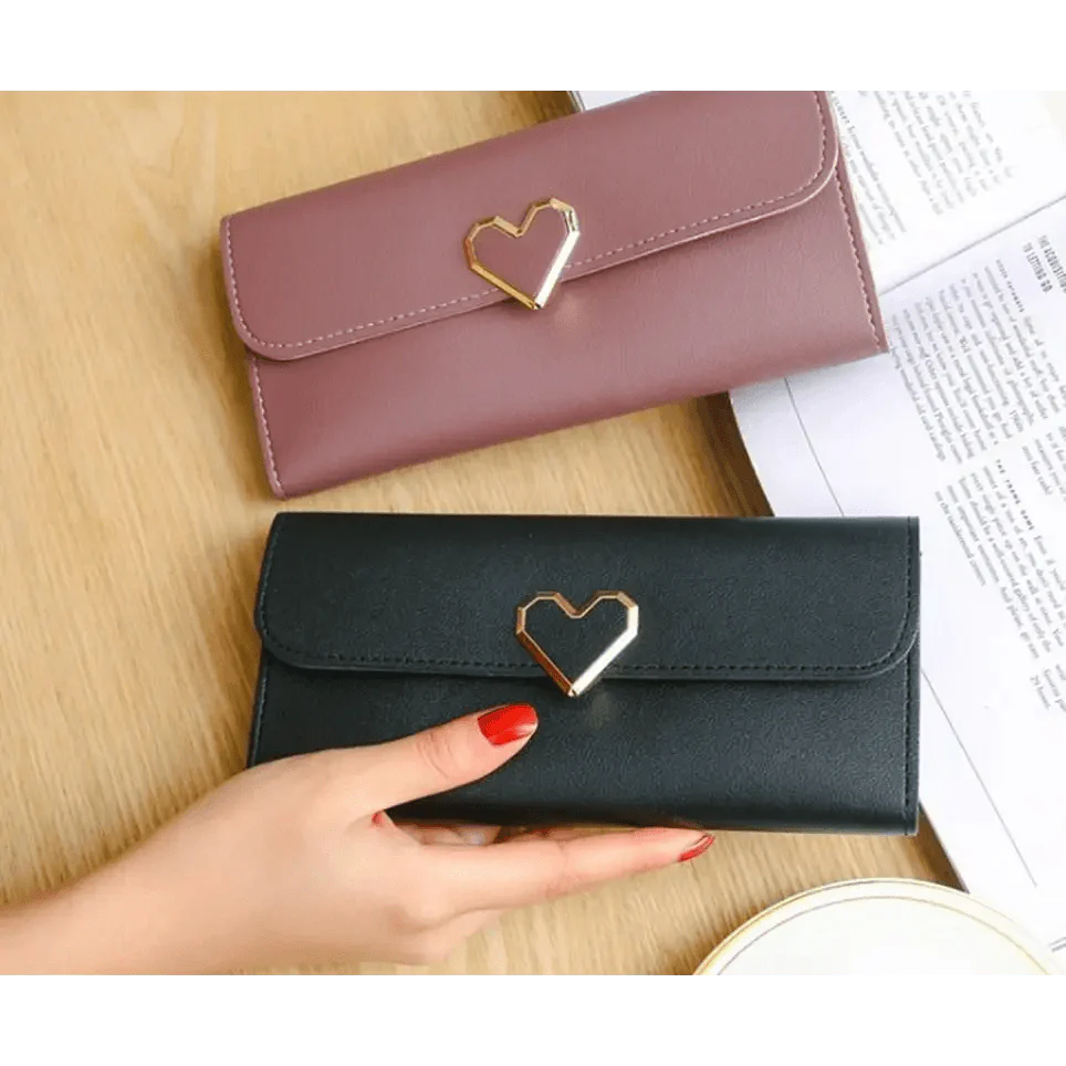 Portefeuille en Cœur de Luxe pour Femmes - Élégant et Pratique