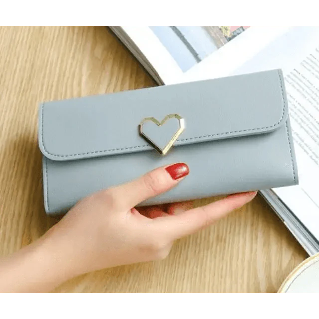Portefeuille en Cœur de Luxe pour Femmes - Élégant et Pratique