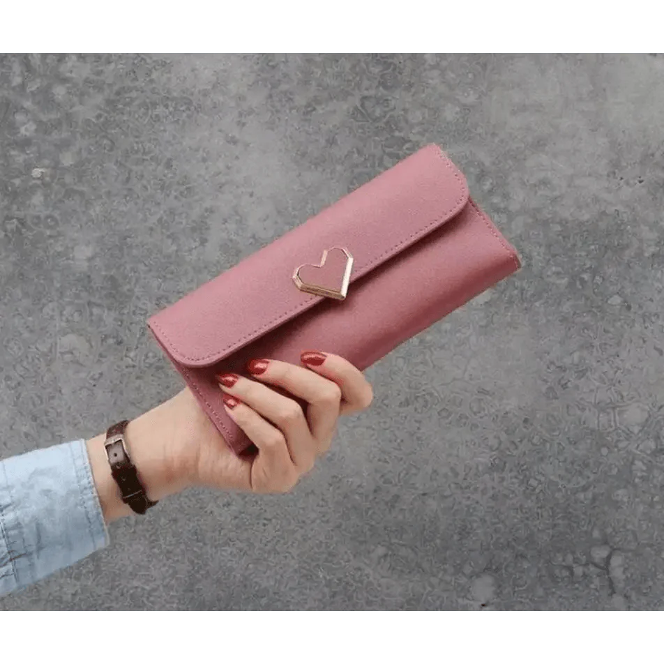 Portefeuille en Cœur de Luxe pour Femmes - Élégant et Pratique