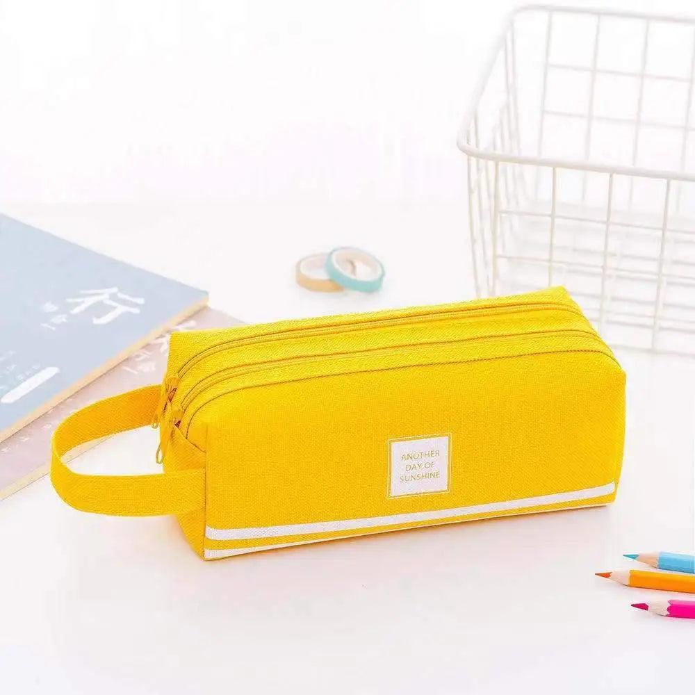 Durable Large Capacity Double Layer Pencil Case