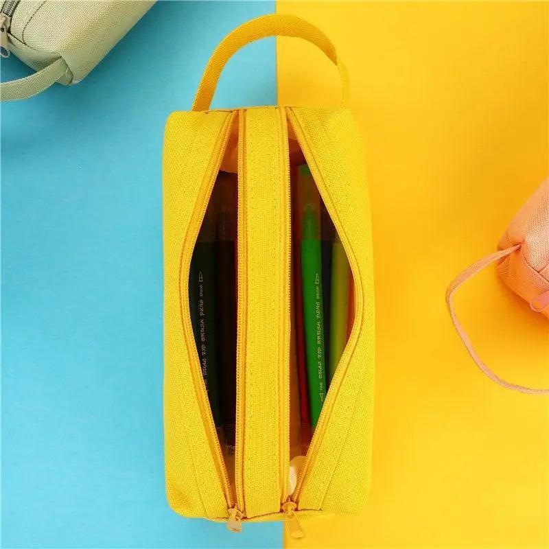 Durable Large Capacity Double Layer Pencil Case