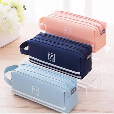 Durable Large Capacity Double Layer Pencil Case