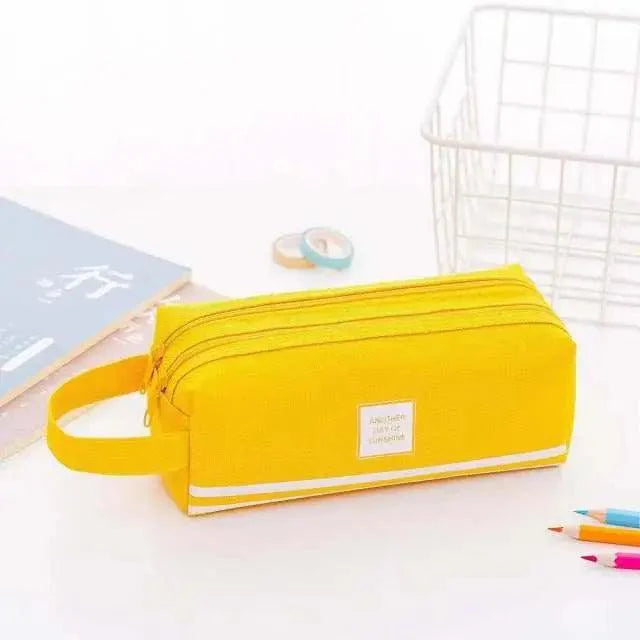 Durable Large Capacity Double Layer Pencil Case