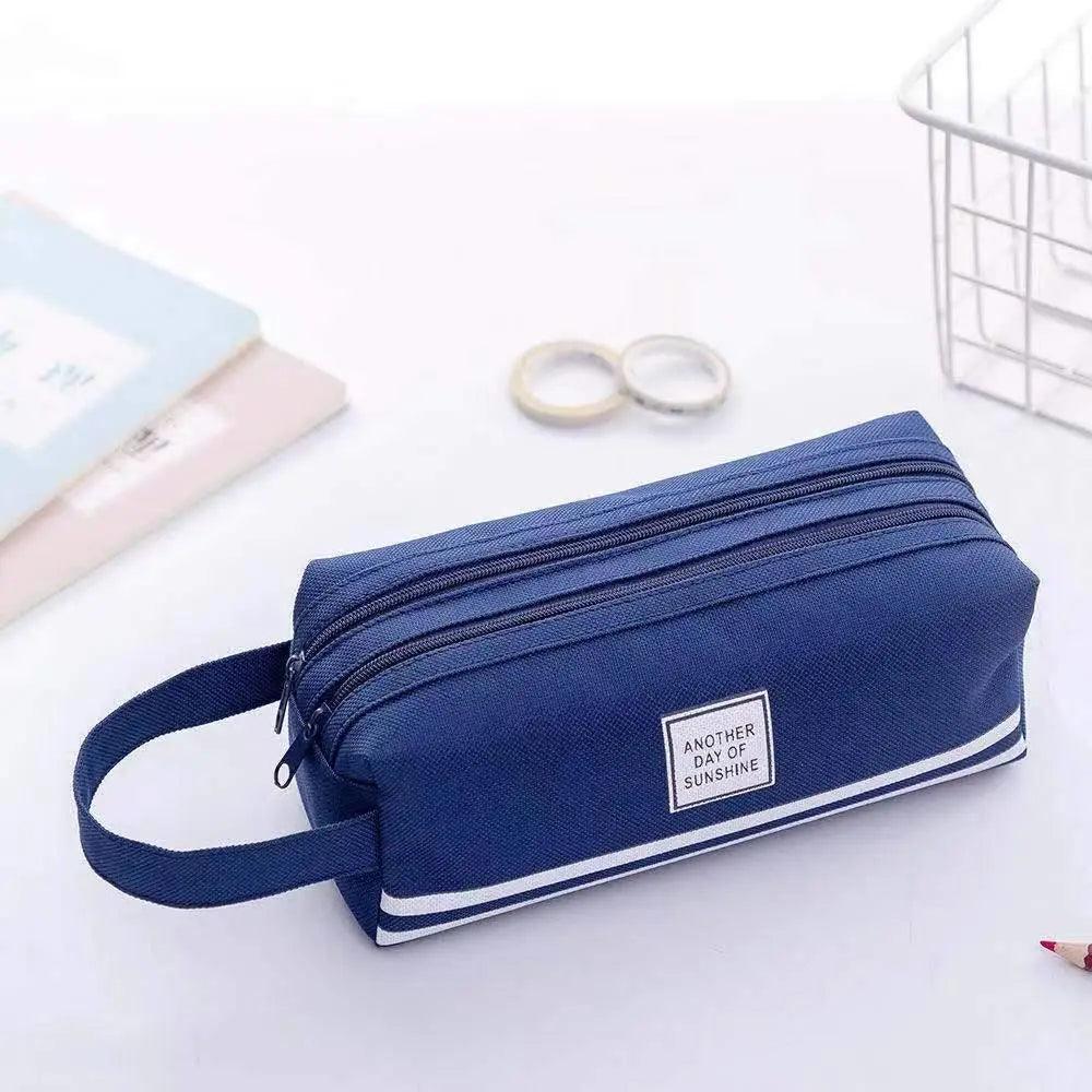 Durable Large Capacity Double Layer Pencil Case