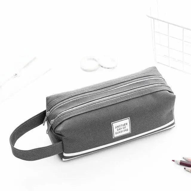 Durable Large Capacity Double Layer Pencil Case