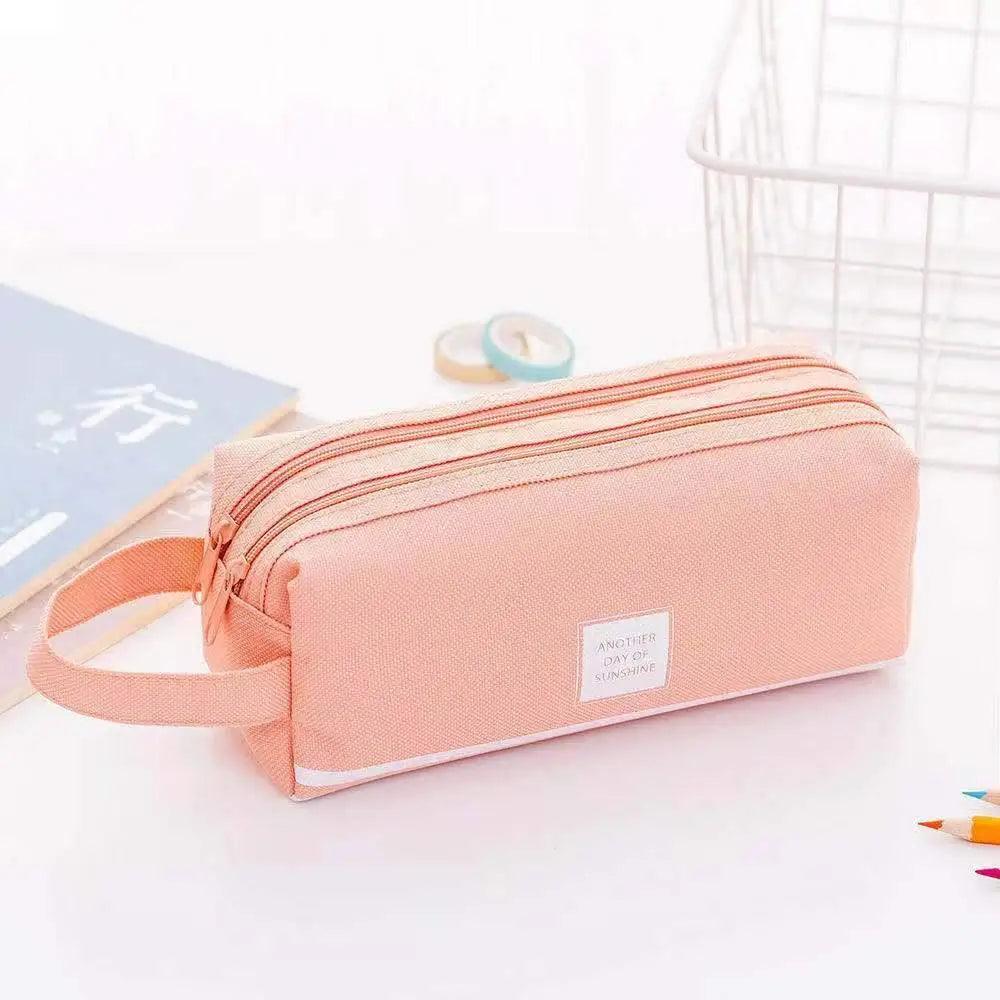 Durable Large Capacity Double Layer Pencil Case