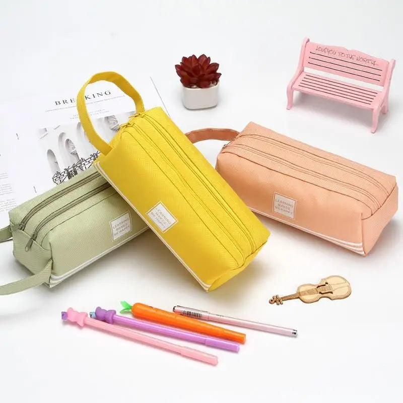 Durable Large Capacity Double Layer Pencil Case