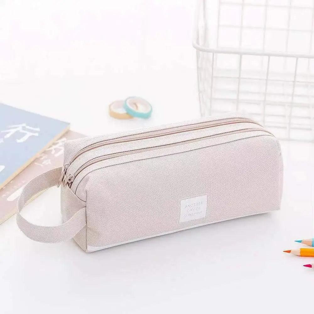 Durable Large Capacity Double Layer Pencil Case