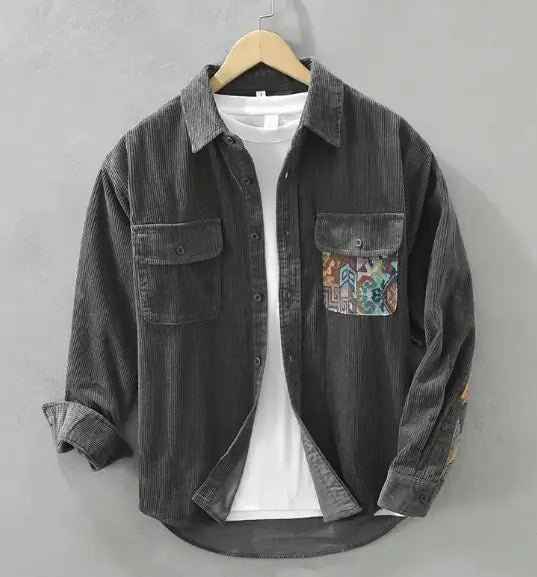 Camisa de Manga Larga Retro Estilo Japonés