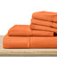 Ensemble de draps pour lit queen Heywaller Orange Citrouille - 6 pièces avec poches profondes