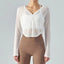 V-Neck Long Sleeve Yoga Top for Active Comfort