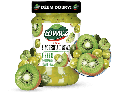 Lowicz Jam Gooseberry Kiwi 280g