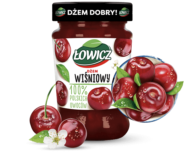 Lowicz Cherry Jam (Wisniowy) 450g
