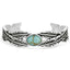 Turquoise Feather Cuff Bracelet - A Statement Piece - Korvel