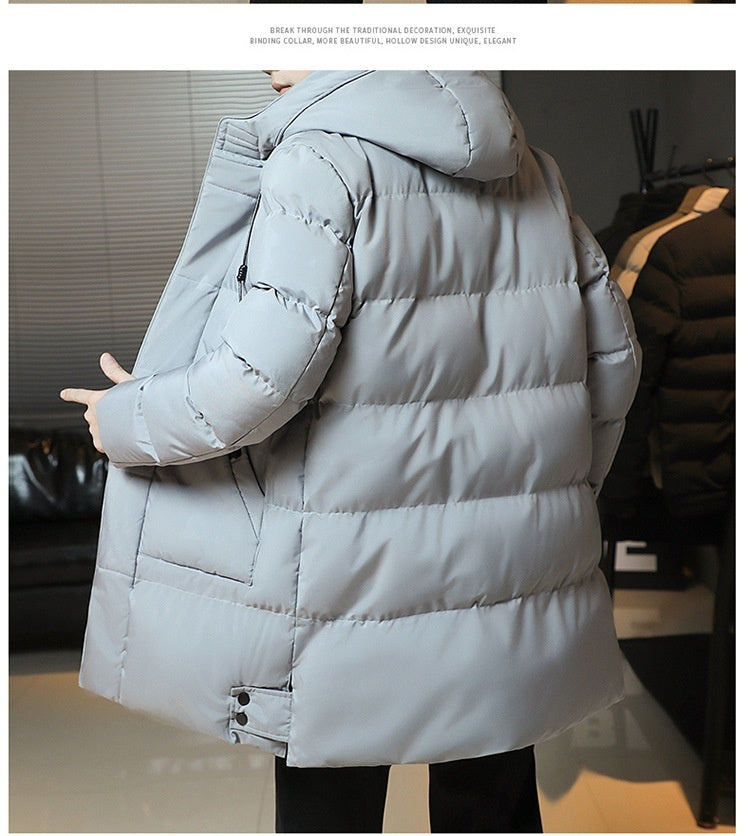 Men's Plus Size Winter Hooded Parka