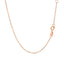 14k Rose Gold Necklace with Round White Topaz - 17 Inch