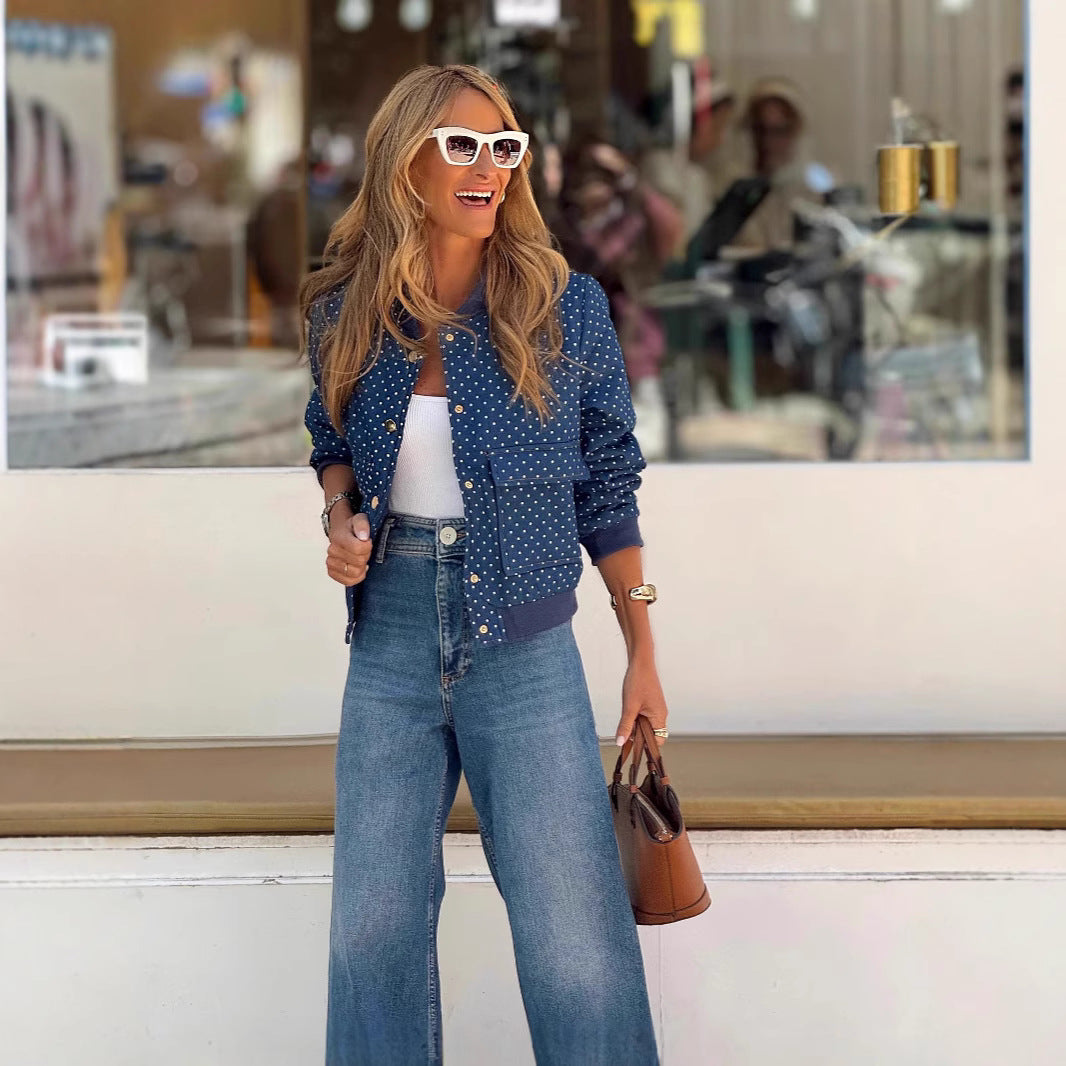 Chaqueta Casual Azul Zafiro para Hombres y Mujeres