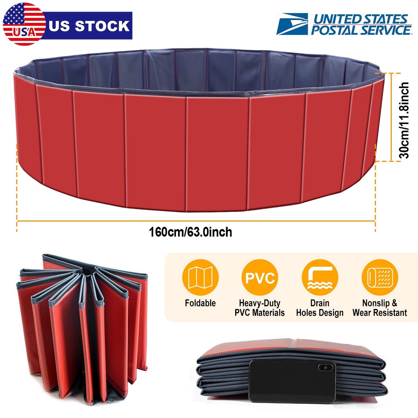 Piscina para Mascotas Plegable de PVC iMounTEK