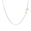 14k White Gold Adjustable Box Chain - 0.6mm