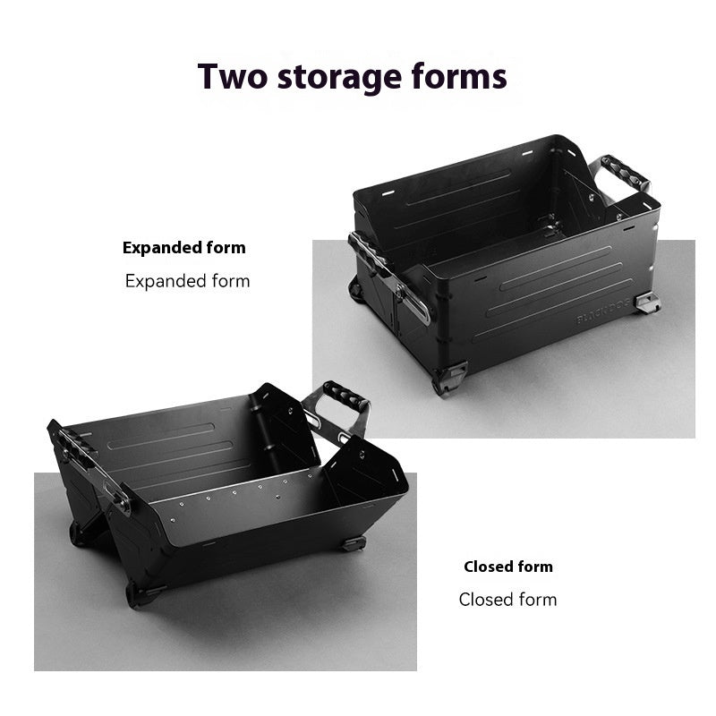 Camping Outdoor Folding Storage Box - Night Black