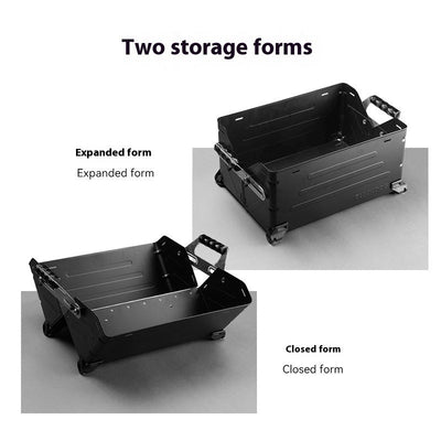 Camping Outdoor Folding Storage Box - Night Black