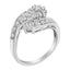 Anillo de Banda de Clúster de Diamantes en Oro Blanco de 14KT