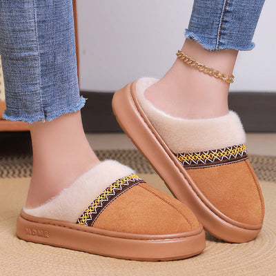 Chaussons en coton doublés en polaire pour femmes - Confort et style