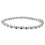 Bracelet en diamants bleus taille ronde en or blanc 14K
