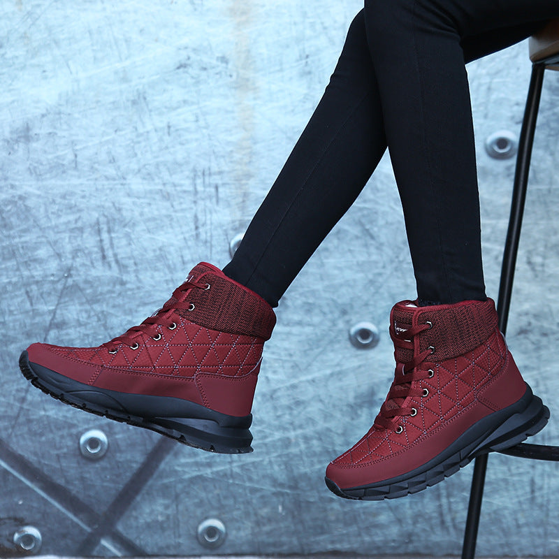 Bottes en coton extérieures antidérapantes premium pour femmes