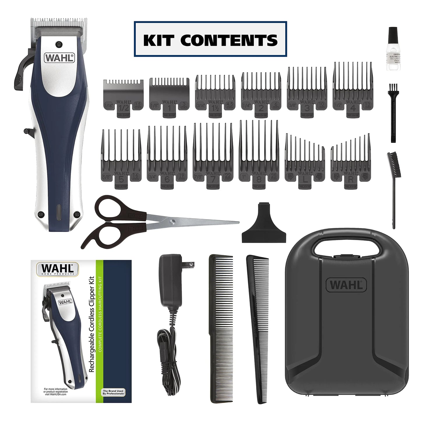 Cortadoras de Cabello Inalámbricas Wahl Lithium Ion Pro - Set de 22 Piezas