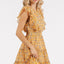 Robe Mini en Chiffon à Imprimé Floral Ditsy avec Volants