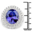 Bague en Tanzanite et Diamants Blancs de 10,79 Carats en Or Blanc 18K