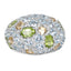 Bague en argent sterling de 11,38 carats en péridot, citrine et topaze bleue