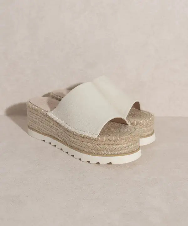 Espadrille Platform Slide - Chic Comfort Sandals