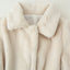 Manteau en fausse fourrure slim-fit décontracté pour femmes avec col tailleur