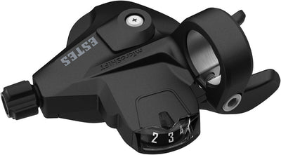 microSHIFT Estes Right 8-Speed Thumb Tap Shifter con Indicador Óptico de Marchas