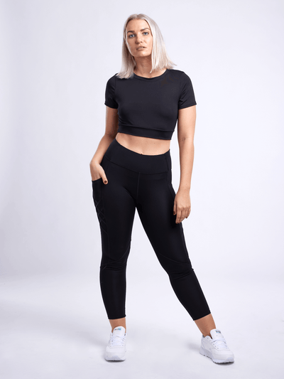 JupiterGear High-Waisted Criss-Cross Leggings with Pockets