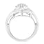 Anillo de Clúster de Diamantes en Oro Blanco de 10K - Talla 7