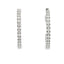 Genuine 1.53ct Diamond Hoop Earrings in 10KT White Gold