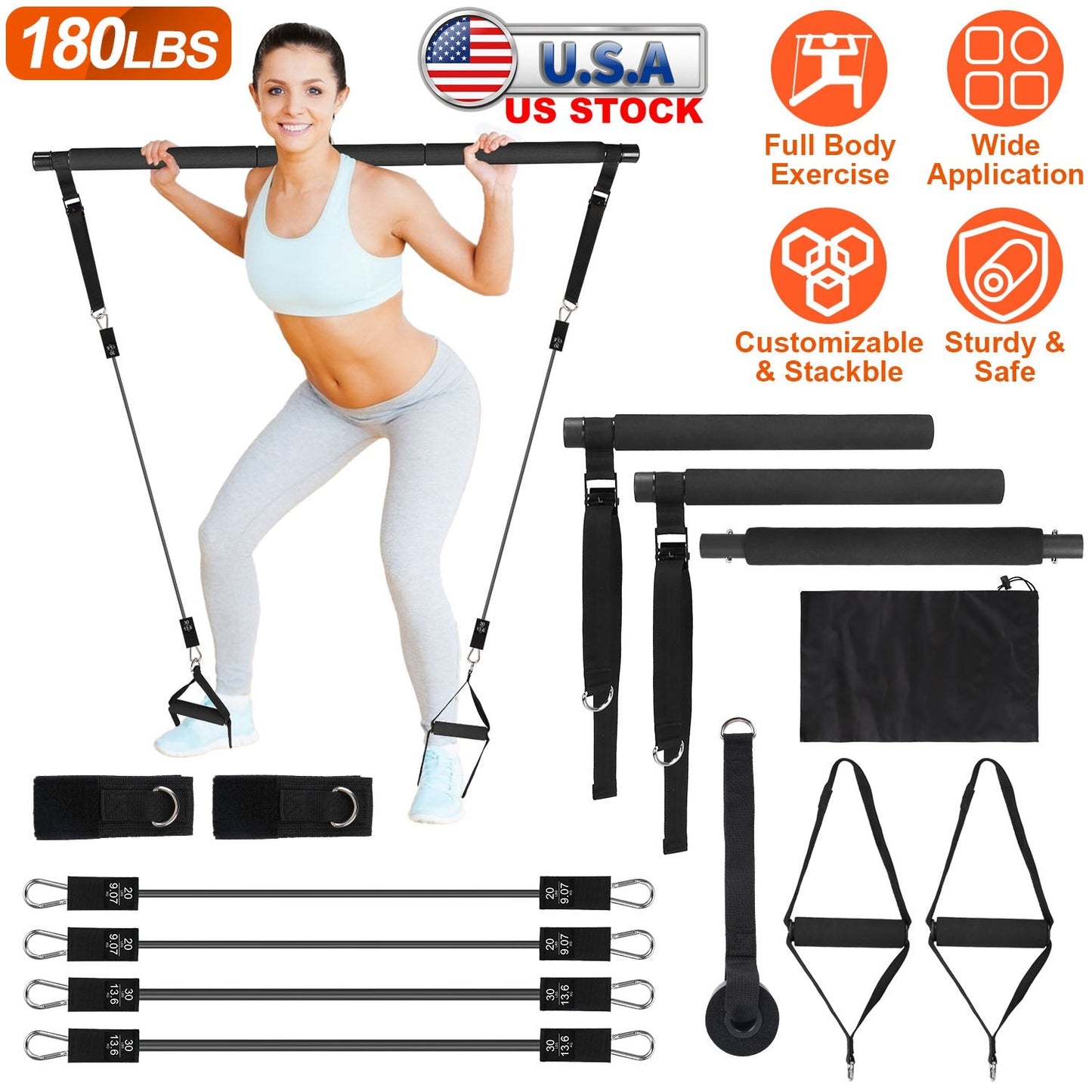 GBruno Pilates Bar Kit for Versatile Workouts