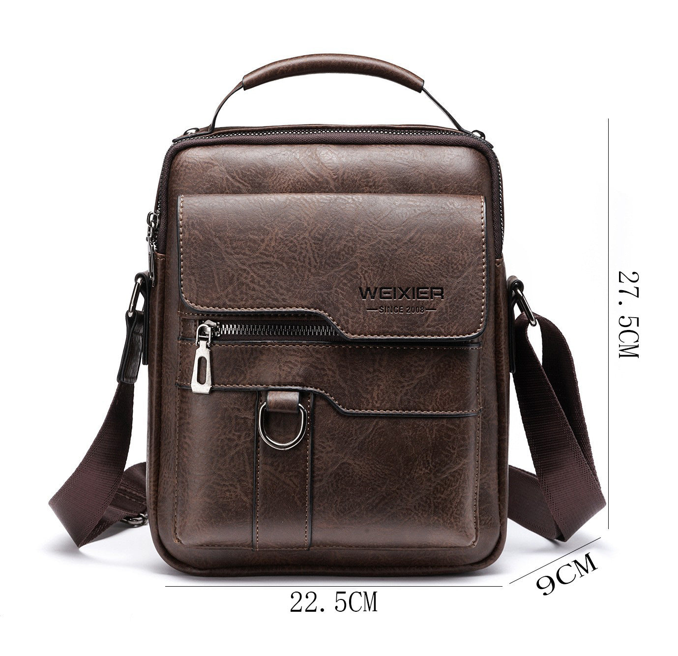 Sac messager pour homme premium - Sac bandoulière en PU cuir élégant