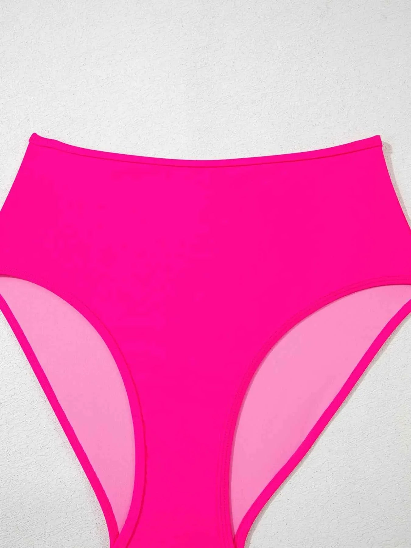Tankini 2 pièces à contrôle du ventre froncé