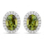 Pendientes de 1.92 quilates de turmalina verde y diamante en oro blanco de 14 quilates