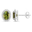 Pendientes de 1.92 quilates de turmalina verde y diamante en oro blanco de 14 quilates