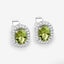 Pendientes de 1.92 quilates de turmalina verde y diamante en oro blanco de 14 quilates