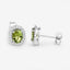 Pendientes de 1.92 quilates de turmalina verde y diamante en oro blanco de 14 quilates