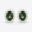 1.92 Carat Green Tourmaline & Diamond 14K Yellow Gold Earrings