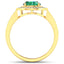 Anillo de Esmeralda Zambiana y Diamante Blanco de 1.87 Quilates