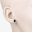 Boucles d'oreilles en saphir bleu véritable de 1,60 carat en or blanc 10K